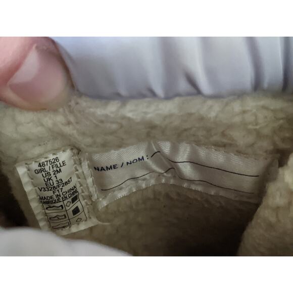 Lands' End Snowflake Insulated Winter Boots Size 2 Youth Silver 487526 - Picture 8 of 8